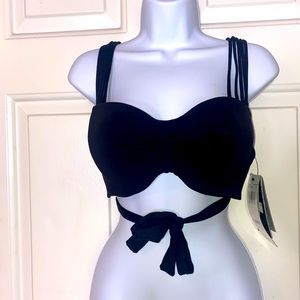 Coco Reef Infinite Strappy Bra Sized Underwire Top 32/34DD Black